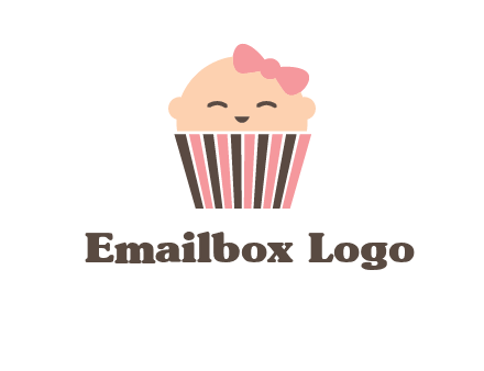 baby in basket child care logo