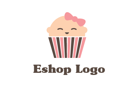 baby in basket child care logo