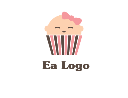 baby in basket child care logo