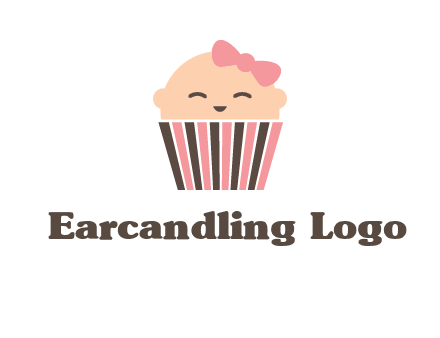 baby in basket child care logo