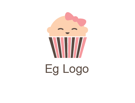 baby in basket child care logo
