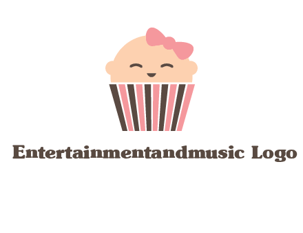 baby in basket child care logo
