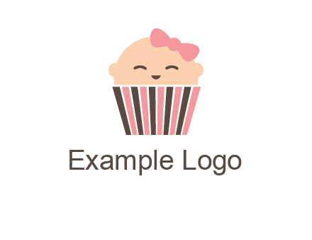baby in basket child care logo