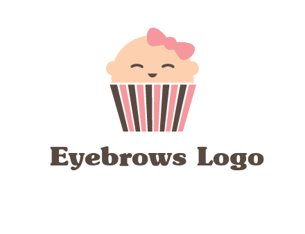 baby in basket child care logo