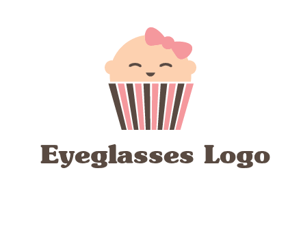 baby in basket child care logo