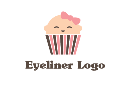 baby in basket child care logo