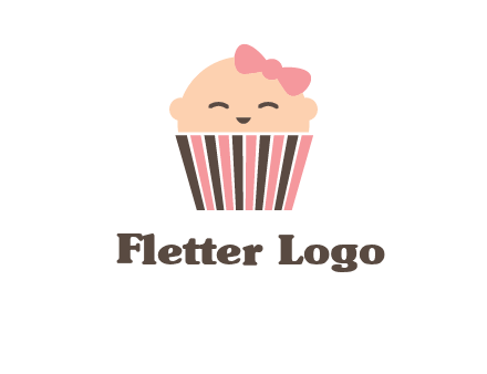 baby in basket child care logo