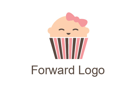 baby in basket child care logo