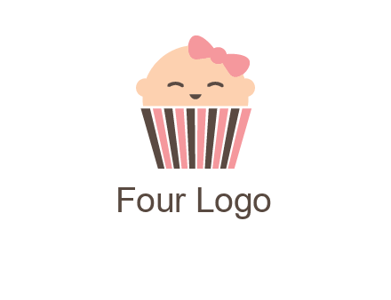baby in basket child care logo