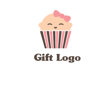 baby in basket child care logo