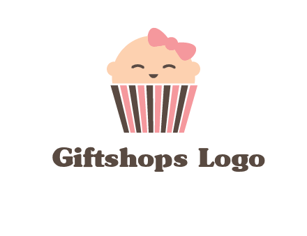 baby in basket child care logo