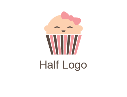 baby in basket child care logo
