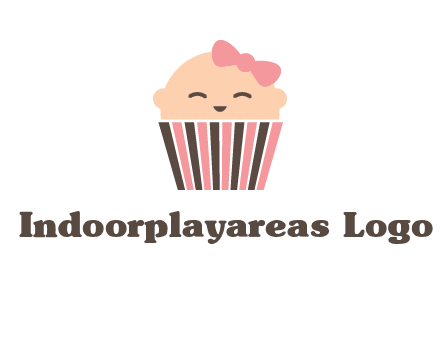 baby in basket child care logo
