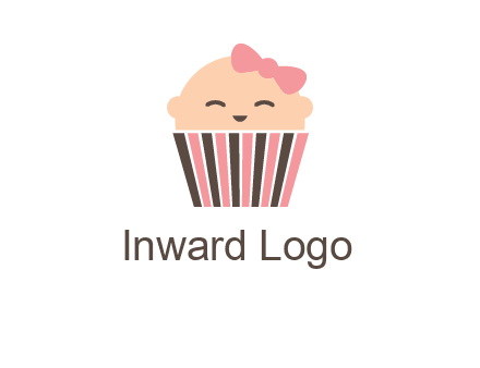 baby in basket child care logo