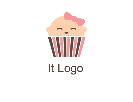 baby in basket child care logo