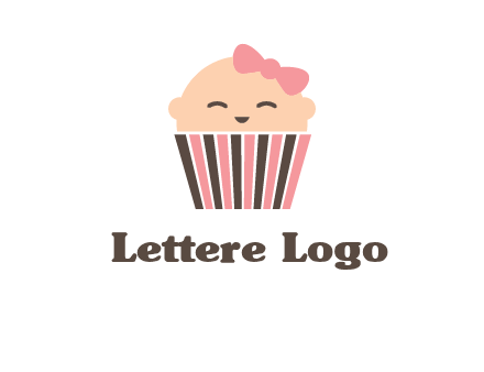 baby in basket child care logo