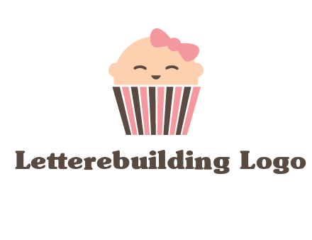 baby in basket child care logo