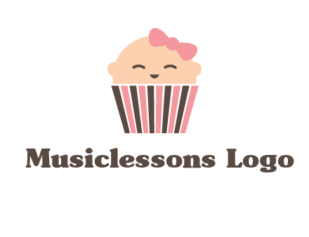 baby in basket child care logo