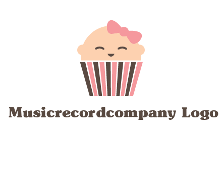 baby in basket child care logo
