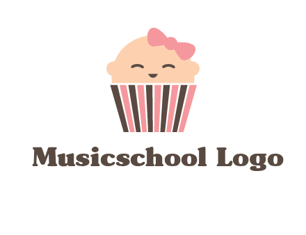 baby in basket child care logo