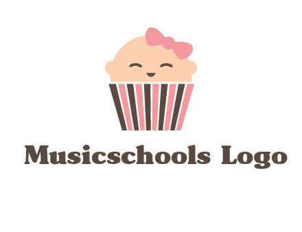 baby in basket child care logo