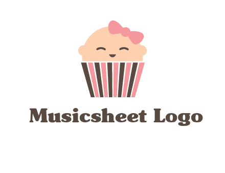 baby in basket child care logo