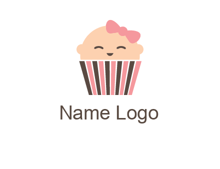 baby in basket child care logo