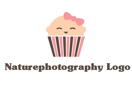 baby in basket child care logo