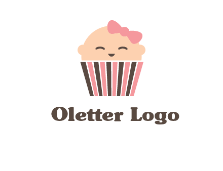 baby in basket child care logo