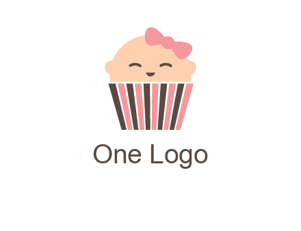 baby in basket child care logo