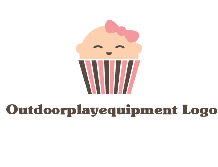baby in basket child care logo