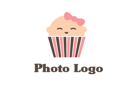 baby in basket child care logo