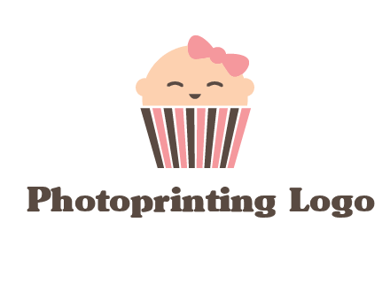 baby in basket child care logo