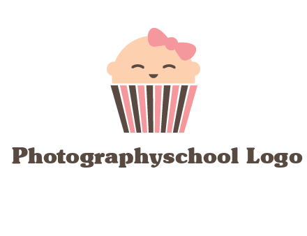baby in basket child care logo