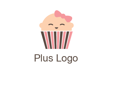 baby in basket child care logo