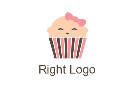 baby in basket child care logo