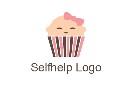 baby in basket child care logo