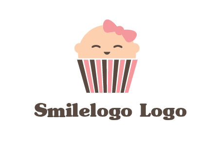 baby in basket child care logo