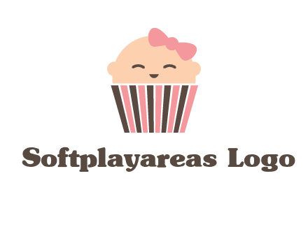 baby in basket child care logo