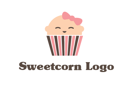 baby in basket child care logo