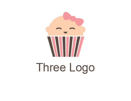 baby in basket child care logo