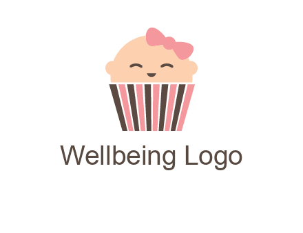 baby in basket child care logo