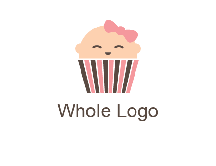 baby in basket child care logo