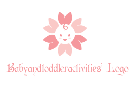 flower with a child face logo