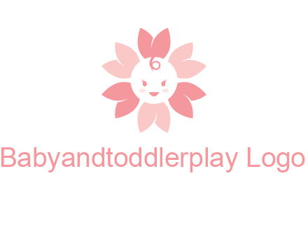 flower with a child face logo