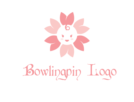 flower with a child face logo