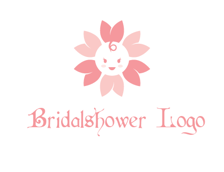 flower with a child face logo