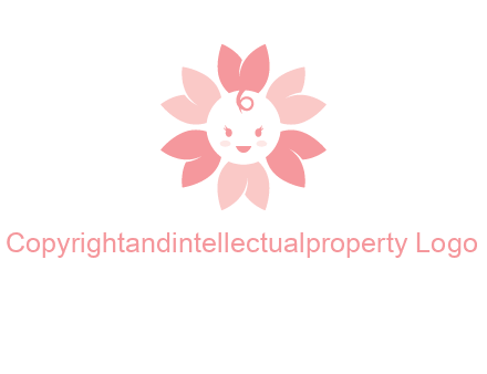 flower with a child face logo