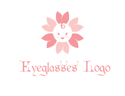 flower with a child face logo