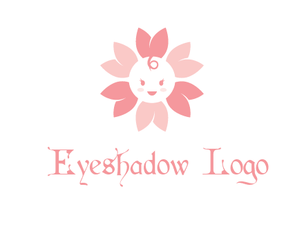 flower with a child face logo